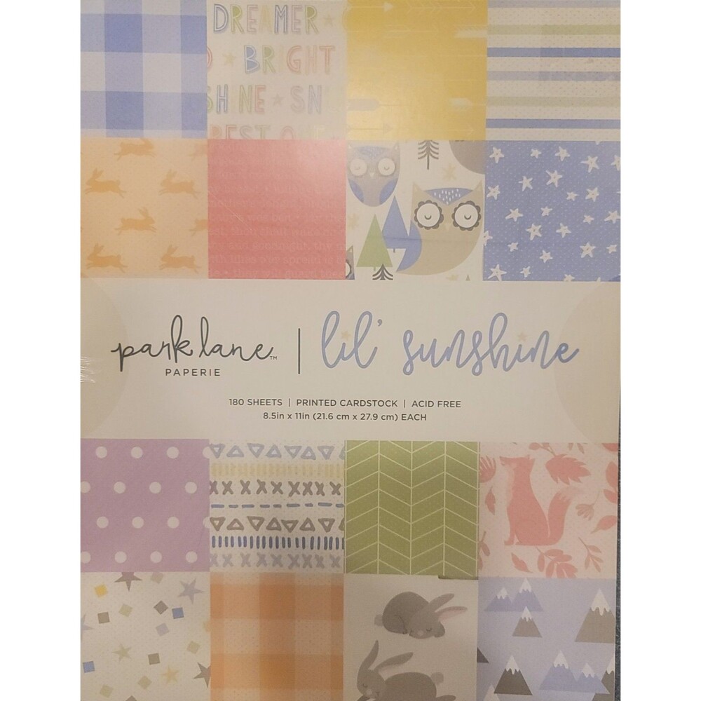 Park Lane L'il Sunshine, 180 Sheets, 8.5 x 11 In Printed Cardstock Acid Free